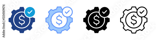 Effectiveness icon set multiple style collection
