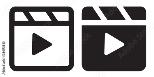 Easy to use instagram reel or video player icon .