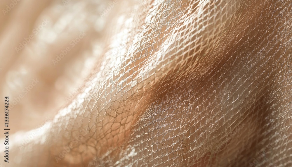 Fototapeta premium A close up shows wrinkled skin with a patterned texture