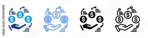 Liability icon set multiple style collection
