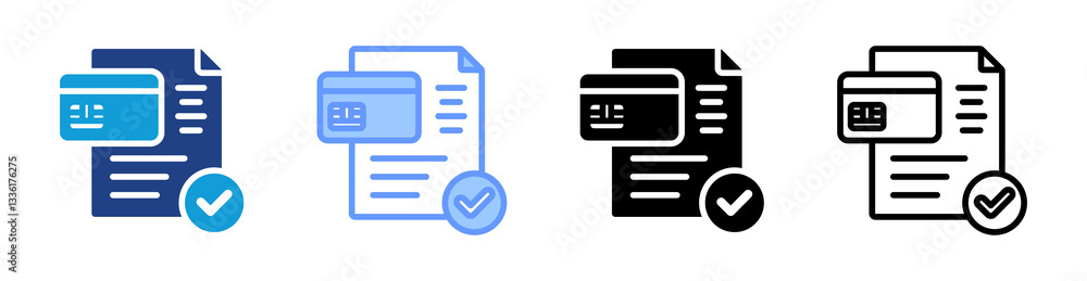Credit Check icon set multiple style collection Credit Check icon set multiple style collection