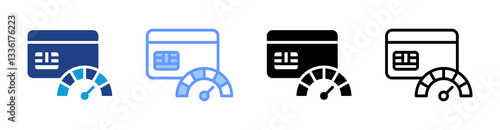Credit Limit icon set multiple style collection