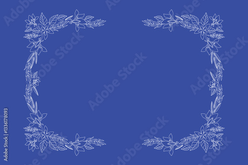 Artistic geometric border with symmetrical patterns creating a square frame