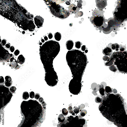 foot prints vector