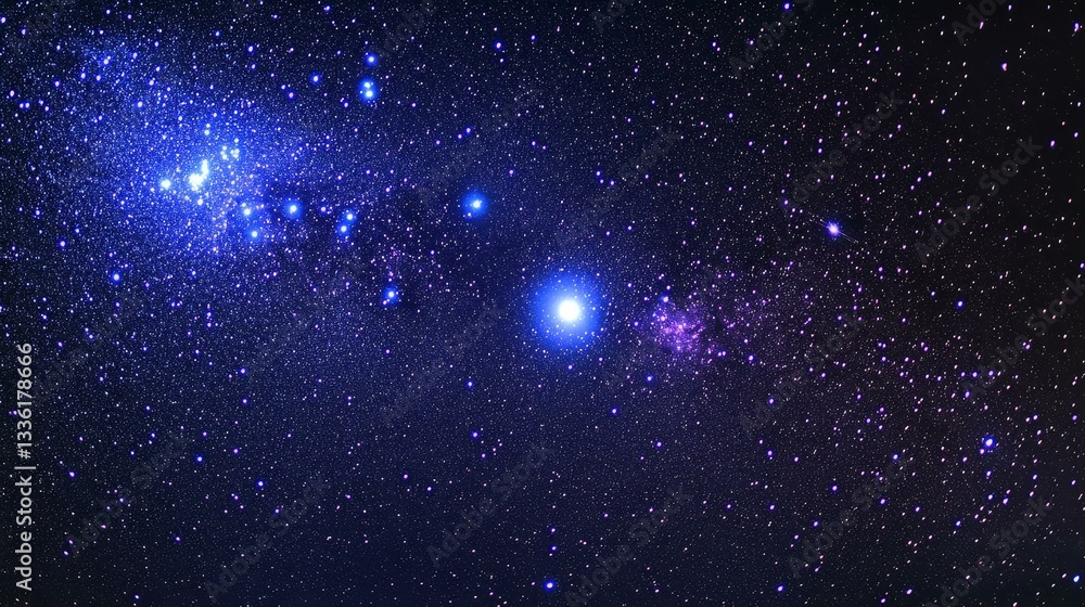Obraz premium Night Sky Galaxy Stars Interstellar Space
