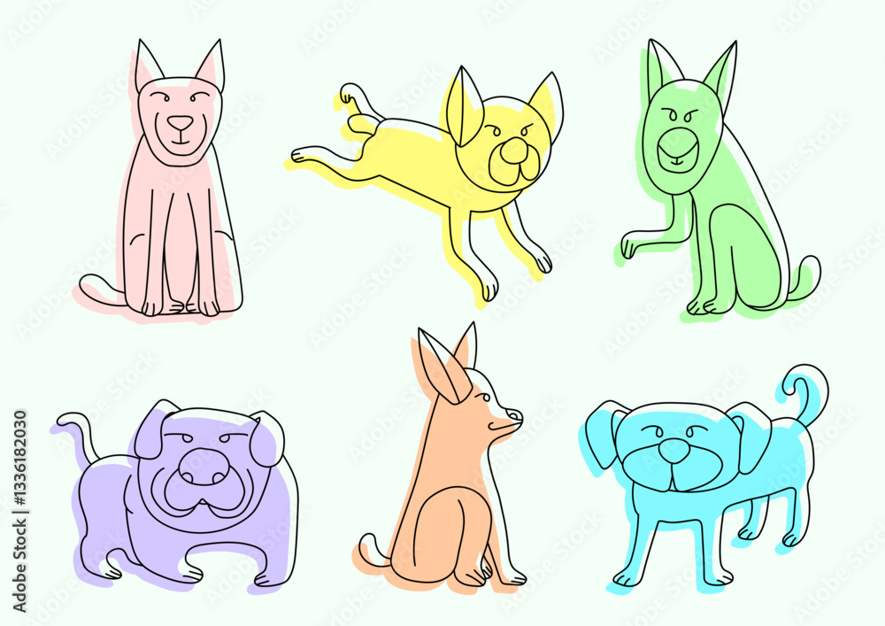 set of funny animals set of funny animals