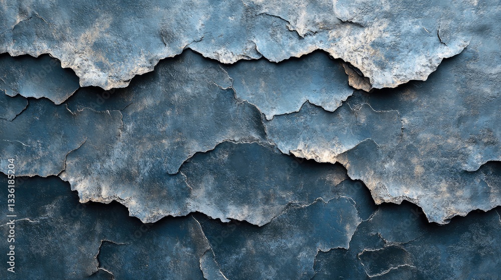 Blue peeling paint texture; grunge wall background; design element Blue peeling paint texture; grunge wall background; design element