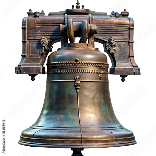 Liberty Bell: Iconic American Symbol on transparent background