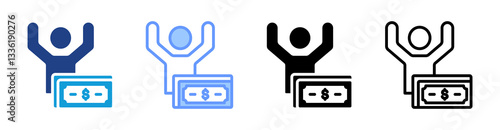 Freedom icon set multiple style collection
