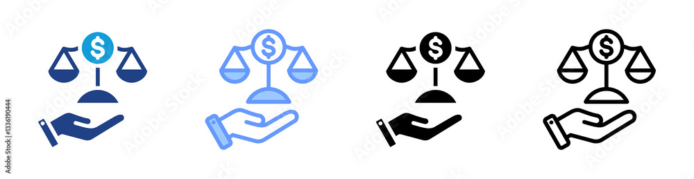Equity icon set multiple style collection Equity icon set multiple style collection