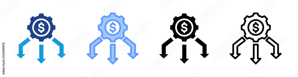 Liabilities icon set multiple style collection Liabilities icon set multiple style collection