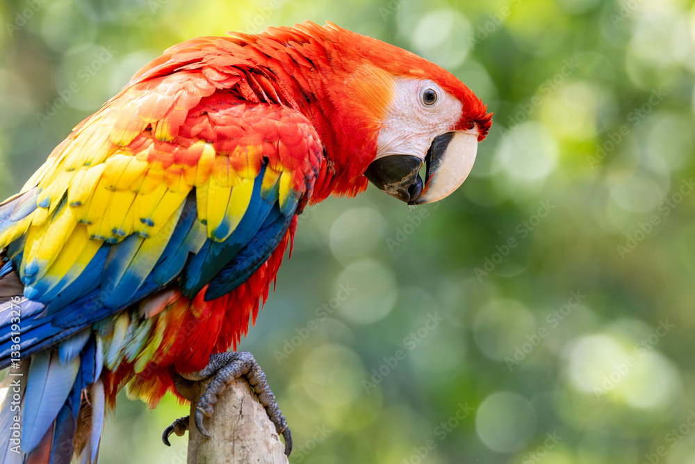 Scarlet Macaw, bird, wild lebende tiere, tier, natur, wild, schnabel, baum, ast, feather, Costa Rica, exotisch, dschungel, regenwald, costa