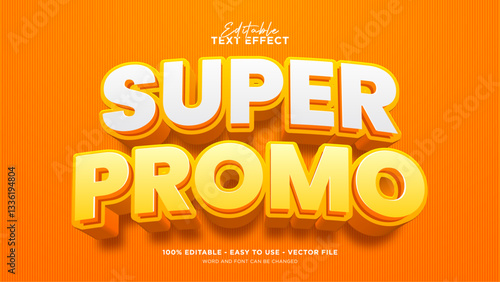 Editable super promo 3d text effect, flash sale text style effect
