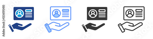 Membership icon set multiple style collection