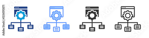 Feature icon set multiple style collection