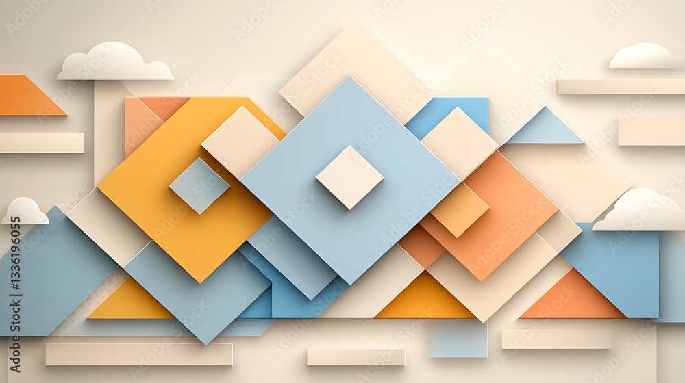 Abstract geometric shapes background texture design in soft colors modern creative environment Abstract geometric shapes background texture design in soft colors modern creative environment