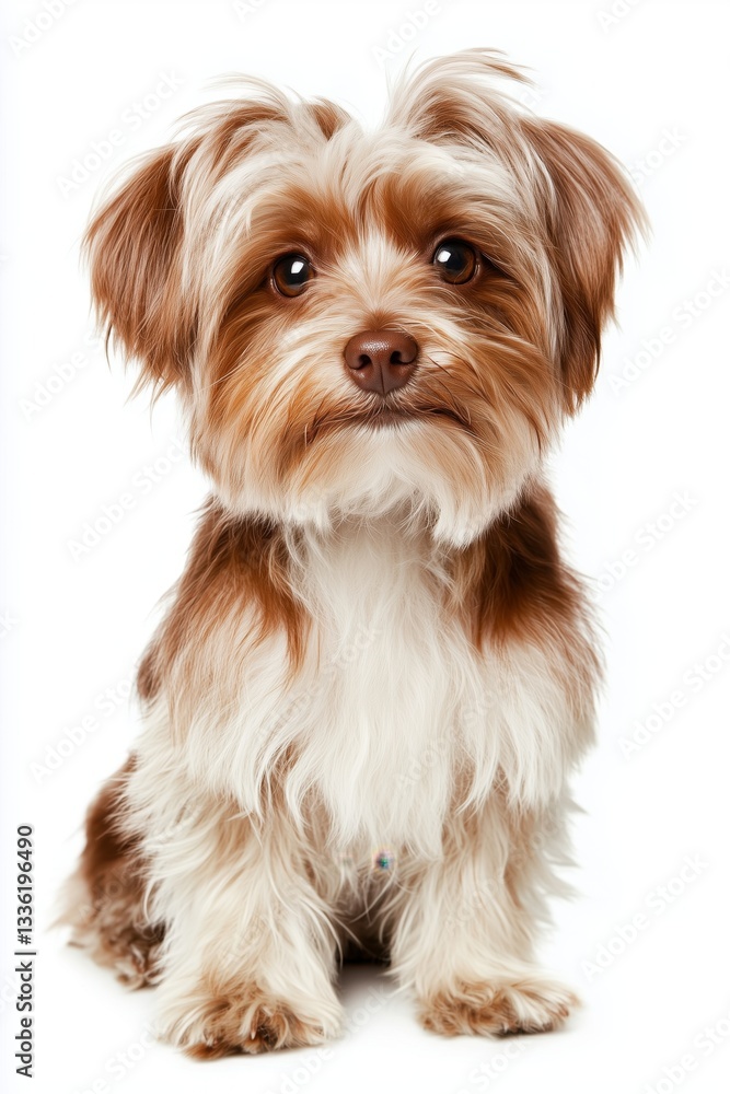 Cute Havanese puppy dog isolated on a white background Cute Havanese puppy dog isolated on a white background