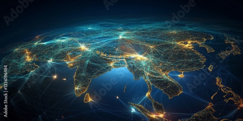 Wallpaper Mural Global Connectivity Network Torontodigital.ca