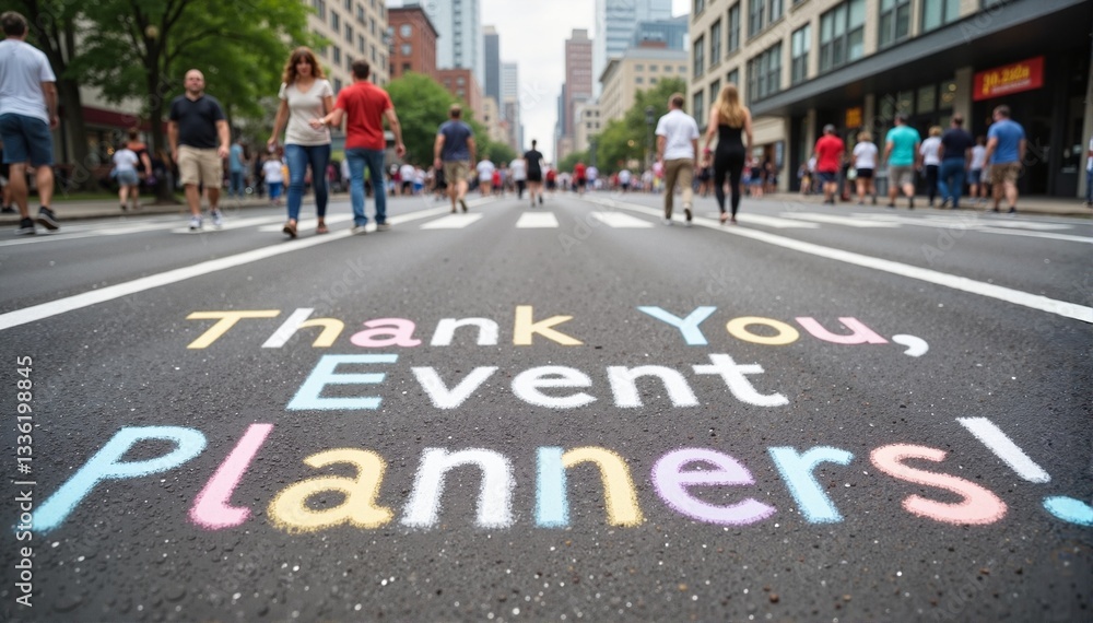 Fototapeta premium Colorful chalk message saying 