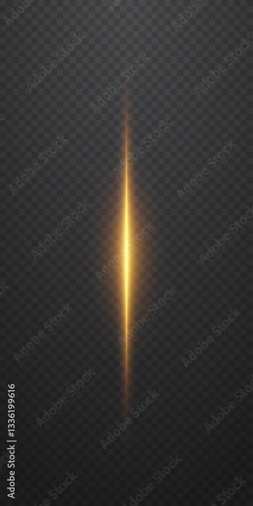 Fototapeta premium Laser flare of light, light reflection, line effect.