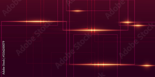 Neon light light background. Highlight of lines and flash.