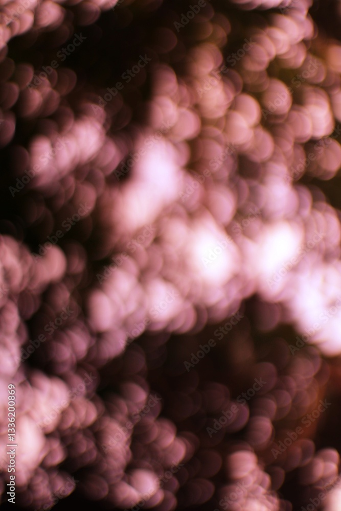 Obraz premium Dreamy Abstract Image of Bokeh Bubbles with Soft Pink and Brown Tones