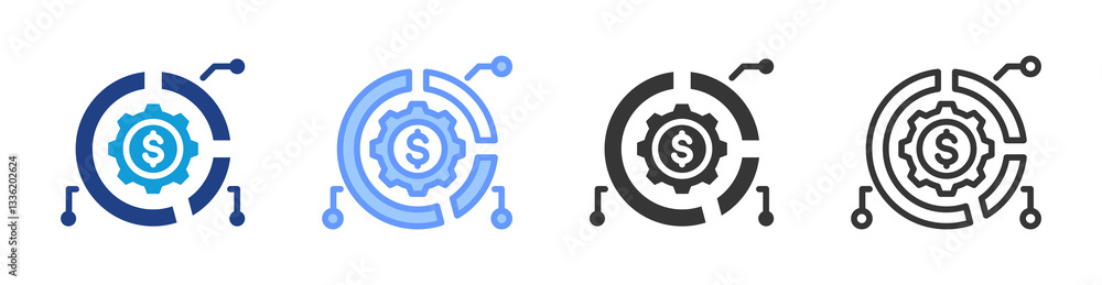 Asset Allocation icon set multiple style collection Asset Allocation icon set multiple style collection