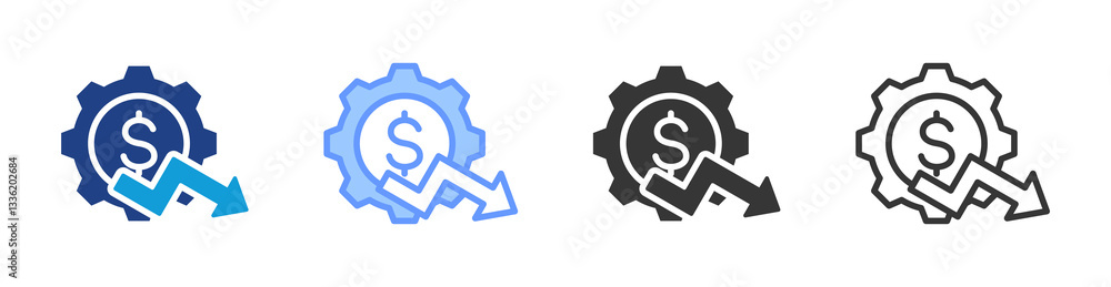 Risk Management icon set multiple style collection Risk Management icon set multiple style collection