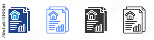 Estate Planning icon set multiple style collection