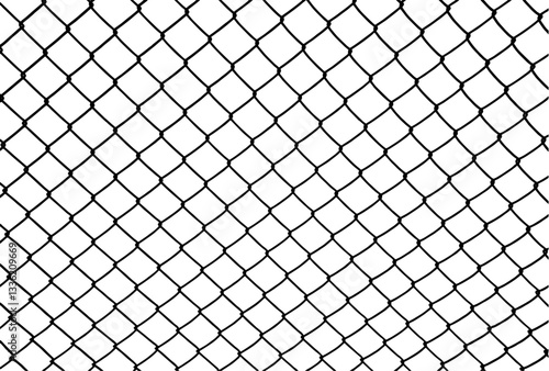 Wire mesh fence with the bright and blue sky and cloud in background in EPS vector editable file.