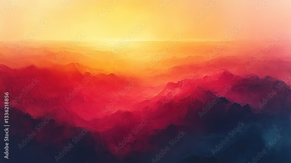 Fototapeta premium Sunrise over vibrant mountain range