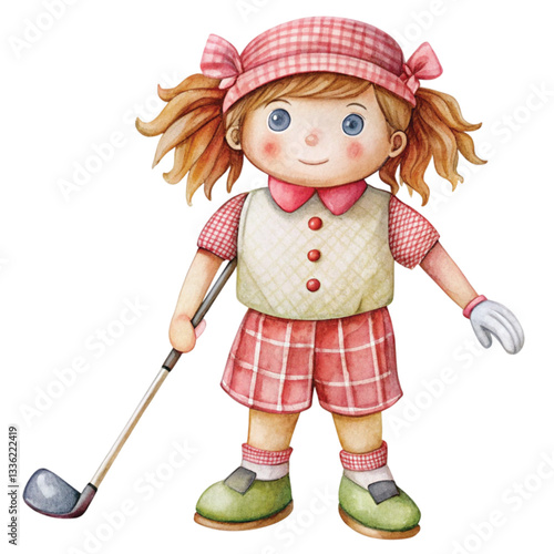 rag doll Play sports Watercolor Minimal