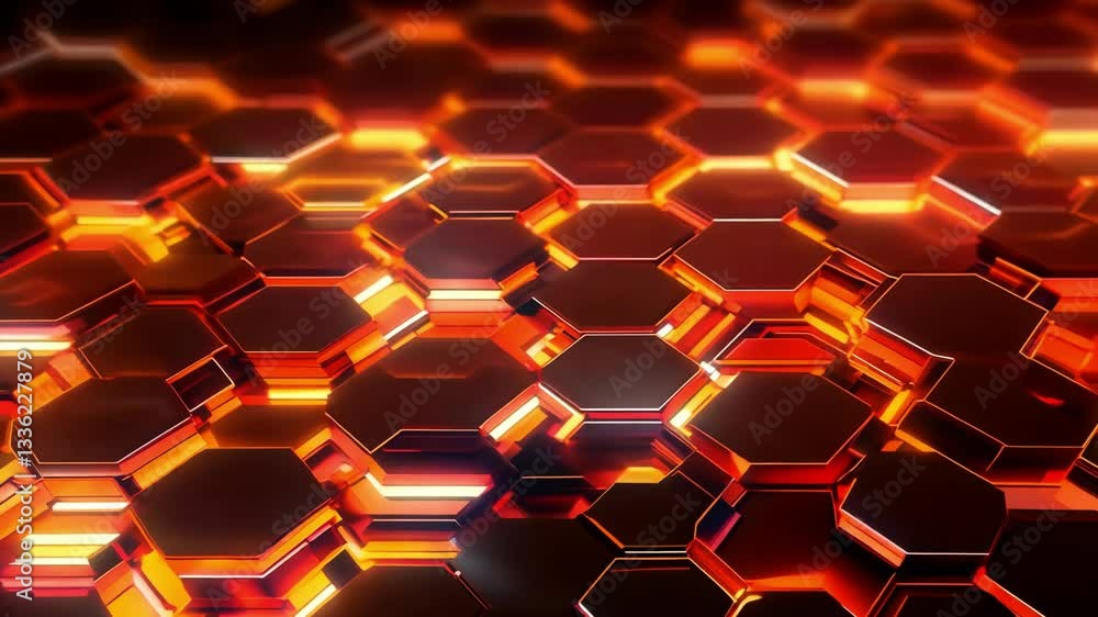 Futuristic hexagon honeycomb background surface with glowing neon light. cyclic technology motion background animation styles. Advertisement background. Futuristic hexagon honeycomb background surface with glowing neon light. cyclic technology motion background animation styles. Advertisement background.