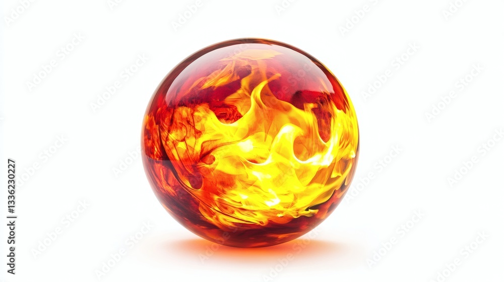 Fame in glass ball on cut out isolated on white background. Fireball Glass globe on fire. Planet Earth Burning. Global Warming and Climate Change Concept. Realistic clipart template pattern Fame in glass ball on cut out isolated on white background. Fireball Glass globe on fire. Planet Earth Burning. Global Warming and Climate Change Concept. Realistic clipart template pattern