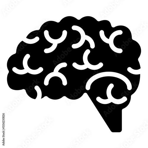 brain vector glyph icon