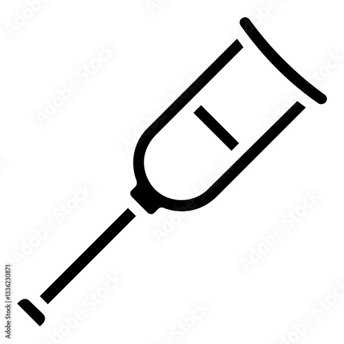 crutches vector glyph icon
