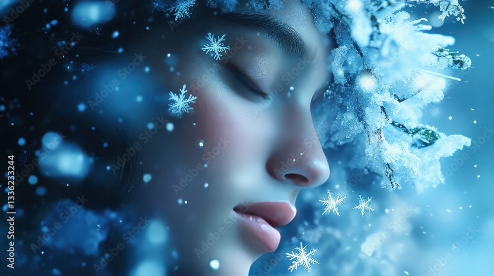 Snowflakes fall from the sky like whispers, each one embracing the world with gentle softness, transforming the environment into a tranquil winter haven Snowflakes fall from the sky like whispers, each one embracing the world with gentle softness, transforming the environment into a tranquil winter haven
