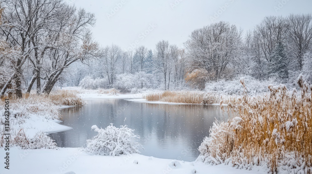 The gentle snow falls from the heavens, wrapping everything in its embrace, bringing a quiet calm to the landscape. The gentle snow falls from the heavens, wrapping everything in its embrace, bringing a quiet calm to the landscape.