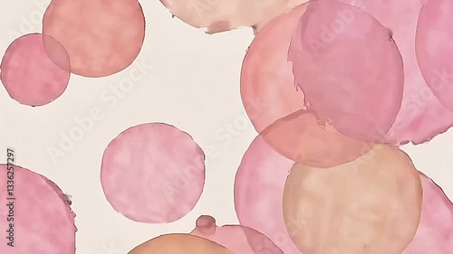 abstract circles on a pink surface