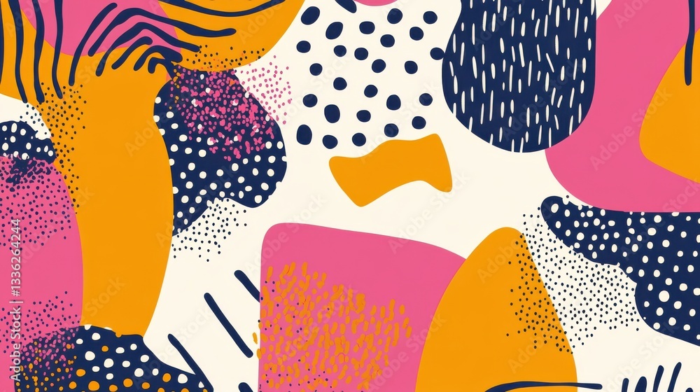 Fototapeta premium Abstract Colorful Shapes and Patterns for Creative Background Design