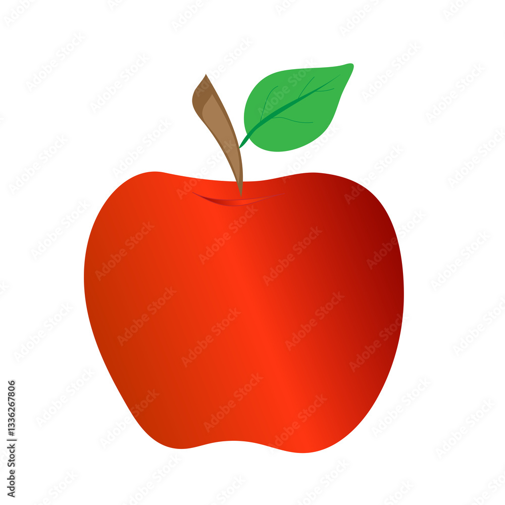 Red apple vector illustration Red apple vector illustration