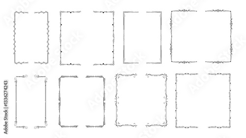 Wallpaper Mural Set Black Simple Line Collection Different Doodle Brackets, Parentheses, Braces Elements Vector Design Style Sketch Isolated Illustration For Banner Torontodigital.ca