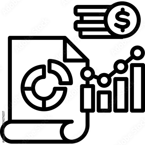 Analysis line icon