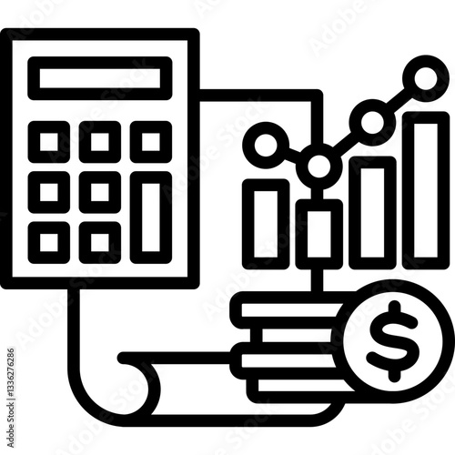 Calculate line icon