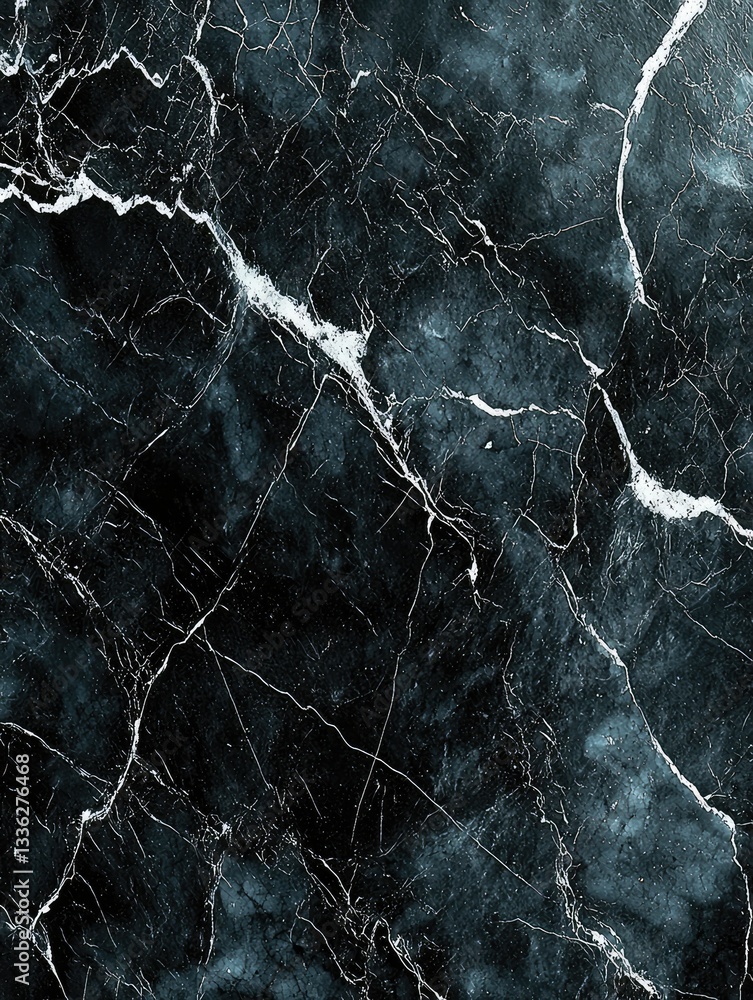 Dark Stone Surface Showing White Veins Across Its Texture Dark Stone Surface Showing White Veins Across Its Texture