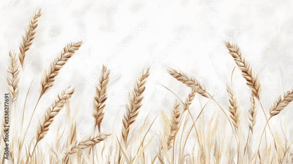 Wheat, on a white background Wheat, on a white background