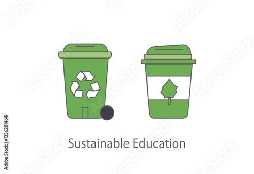 持続可能な教育, SDGs, 環境教育, リサイクル, ゴミ削減, エコカップ, 環境保護, ゼロウェイスト, サステナブルライフ, クリーンエネルギー, 持続可能な社会, サステナブル, 環境問題, 環境活動, 地球環境, 環境意識, 持続可能な開発, ゴミの分別, 廃棄物管理, クリーンテクノロジー, 環境デザイン, 持続可能な未来, エコ意識, ゴミ箱, グリーンライフ, 環境学習, エコ習