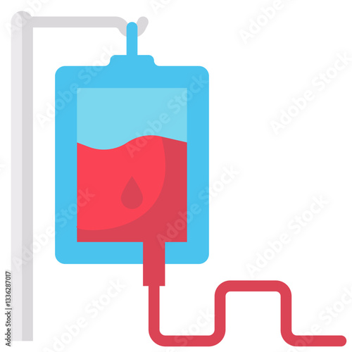 blood bag vector flat icon