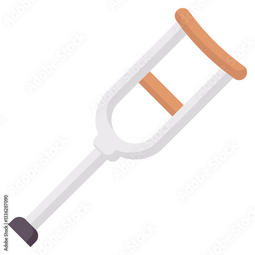 crutches vector flat icon