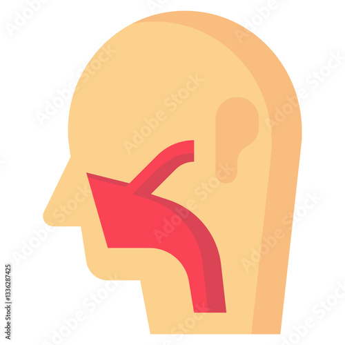 otorhinolaryngology vector flat icon